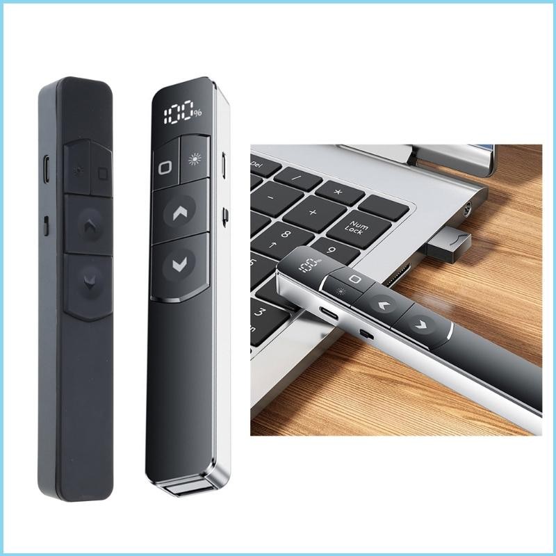 Ezr ชาร์จ 2 4Ghz Presenter Pointers USB Presentation รีโมทคอนโทรลปากกา ...