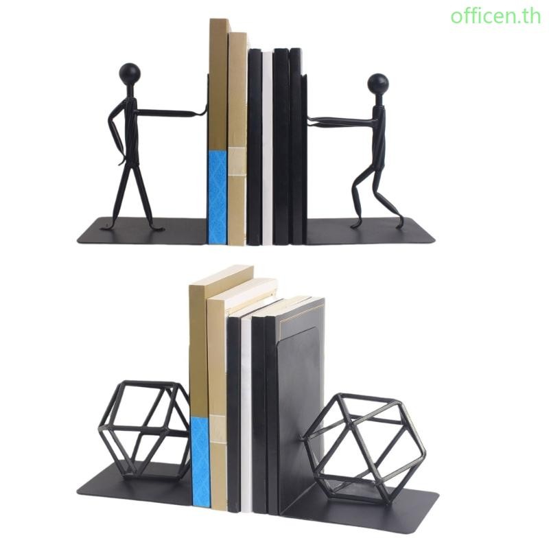Cen Metal Bookends Kung Fu Man Bookends ตกแต่ง Bookends เรขาคณิตหนังสือ ...