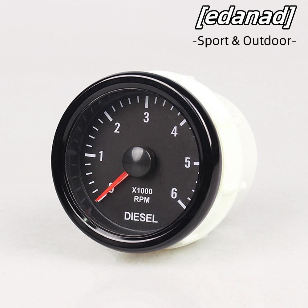Edanad Tachometer Gauge , 52MM 12V RPM Gauge , 0-6000 RPM ไฟฟ ้ าสีขาว ...