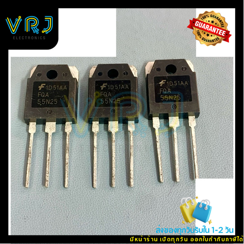 FQA55N25 แท้ MOSFET 55A250V-N-CH(ราคาต่อตัว) มีพร้อมส่งในไทย | Shopee ...