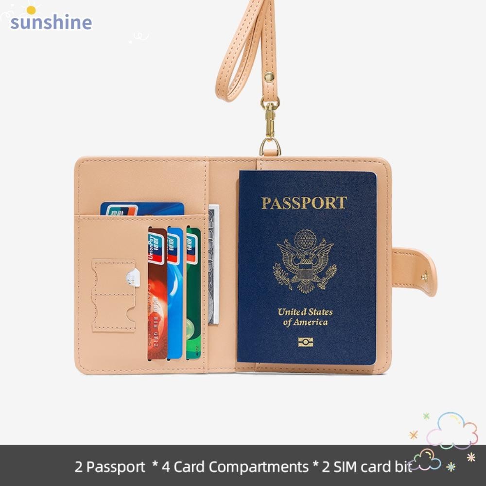 Similarbe RFID Passport Wallet – Slim Travel Wallet With Phone Holder, Multiple Card Slots, Cash Pocket, Black, PU Leather, 19 X 11.5 Cm