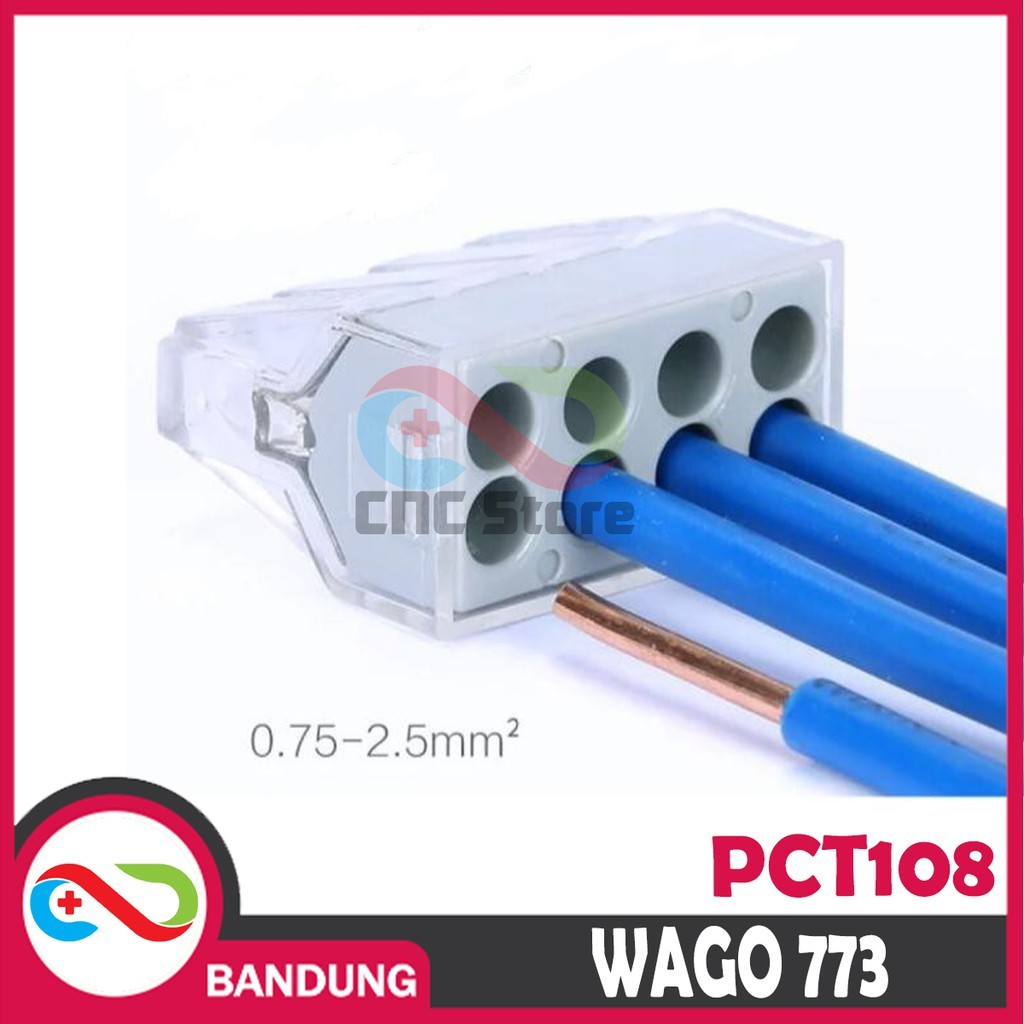 TERMINAL CUCUK 8 สาย PCT 108 COMP WAGO 773 PUSH CONNECTOR STAB | Shopee ...
