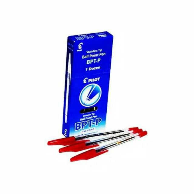 MERAH (1 PACK COTENTS 12 ชิ้น) Pilot Ballpoint Type Bpt-p Red | Shopee ...