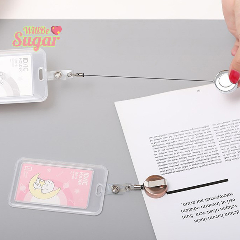 [WillBesugarT ] 1 PC Retractable Ski Pass ID Card Badge Holder Reel ...