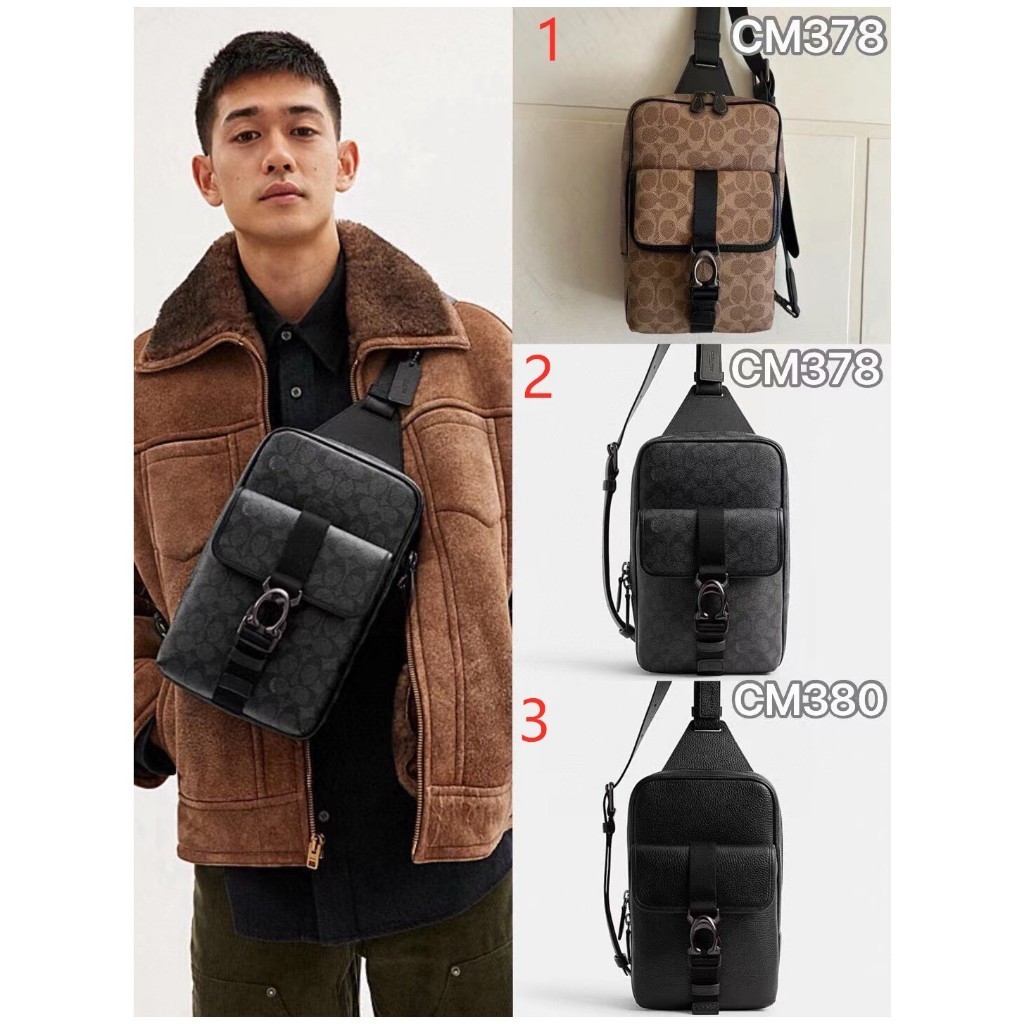 Beck Pack In Signature Canvas CM378 CM380 ผู้ชาย กระเป๋าสะพายข้าง COAC ...