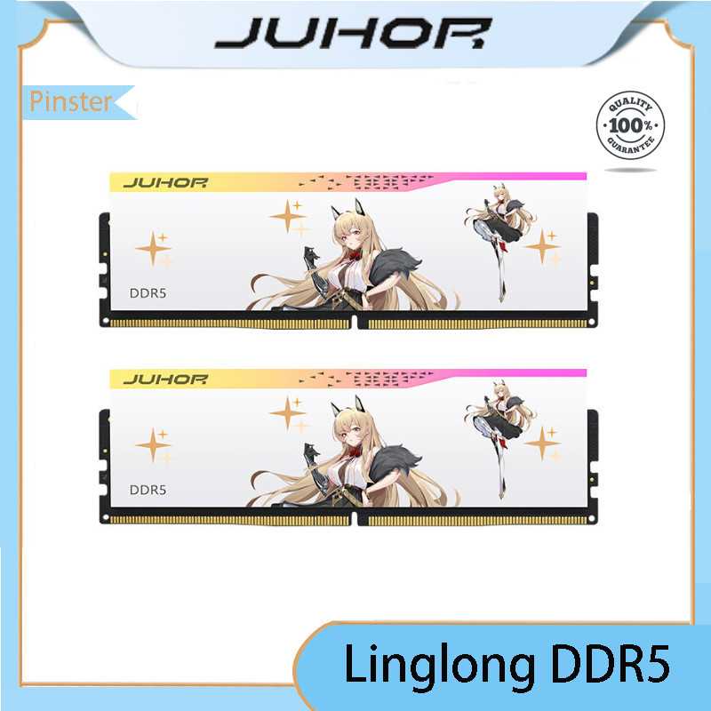 Juhor Linglong DDR5 RGB Light Bar คอมพิวเตอร์เดสก์ท็อป Memory Bar 16G ...