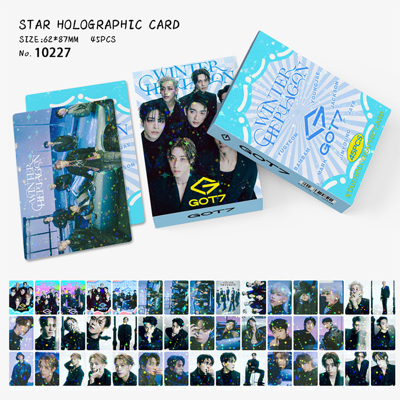 Got7 WINTER HEPTAGON Photocard CTO7 การ์ด Lomo พร้อมสติ๊กเกอร์