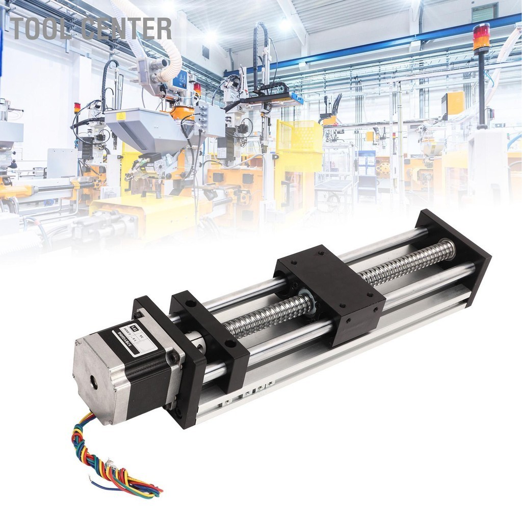 Tool Center Linear Stage Actuator คู่แกนแสงรางสไลด์ 200 มม. บอลสกรู CNC ...
