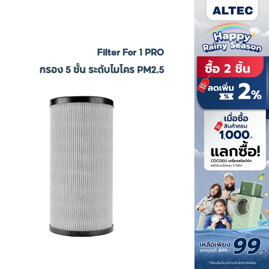 [ทักแชทรับโค้ด] ALTEC Air Purifier Filter ไส้กรองสำหรับ รุ่น 1 PRO ...