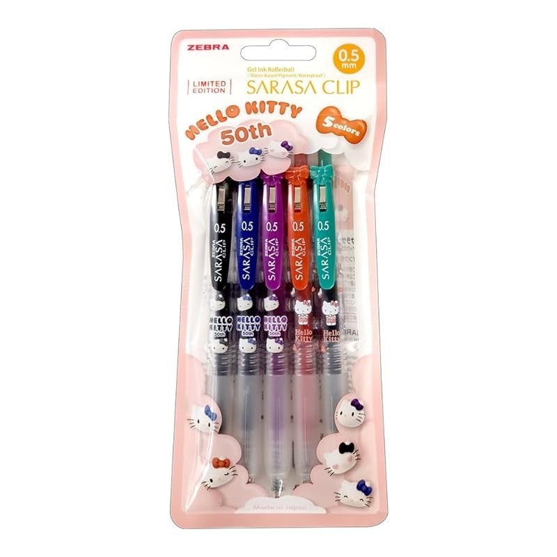 ZEBRA Sarasa Clip Gel-Kugelschreiber 0,5 Mm – 20 Farben Set, Mit Clip Und Gummi-Griff