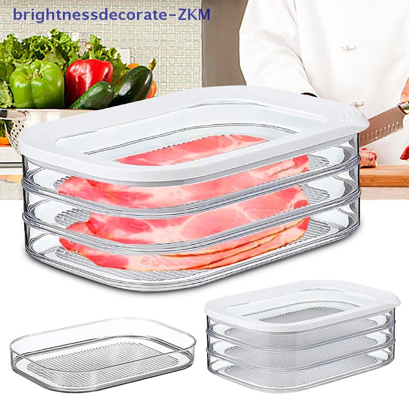 [ความสดใส] Bacon Keeper พร้อมฝาปิด Leakproof Deli Meat Container ...