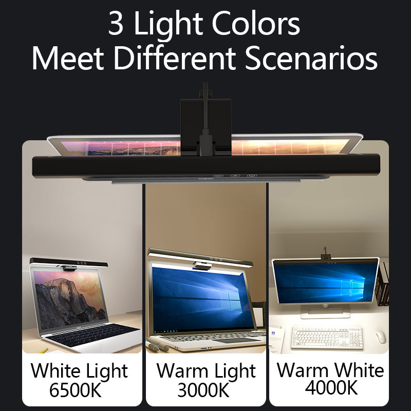 Vimite 33/50CM Led Hanging Computer Screen Light Eye-Care USB Desk Lamp ...
