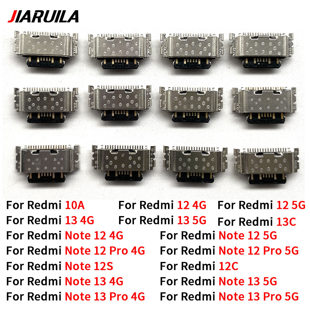 10 ชิ้น USB แท่นชาร์จพอร์ตสําหรับ Xiaomi Redmi 10A 12 12C 13 13C หมาย ...