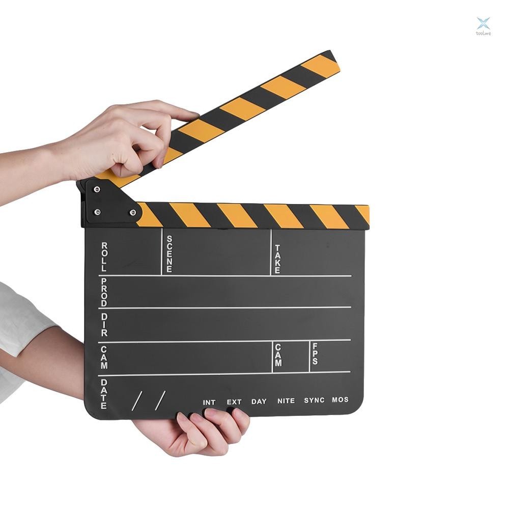Dry Erase Acrylic Director Film Clapboard ภาพยนตร ์ TV Cut Action Scene ...