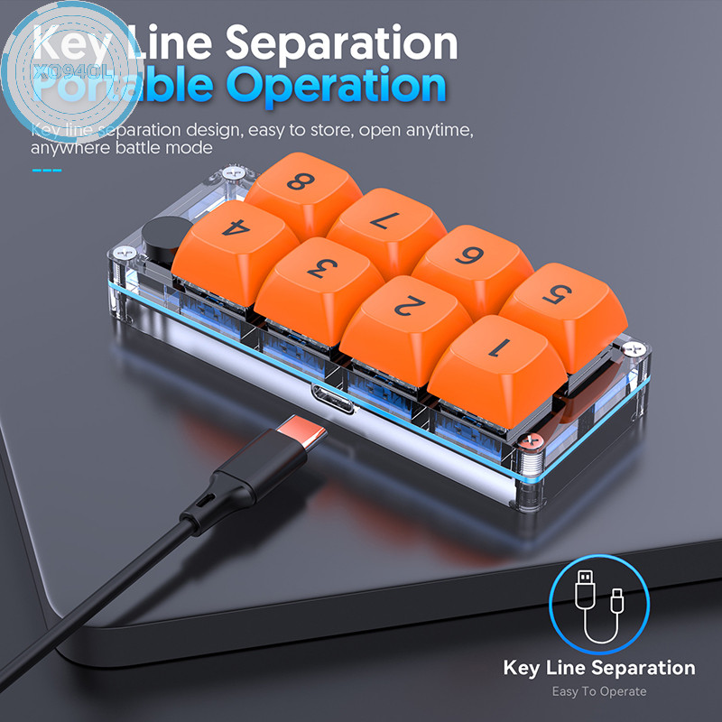 Xo94ol 8 Key ทางลัด Macro Programmable Hot Swappable Mechanical Switch ...