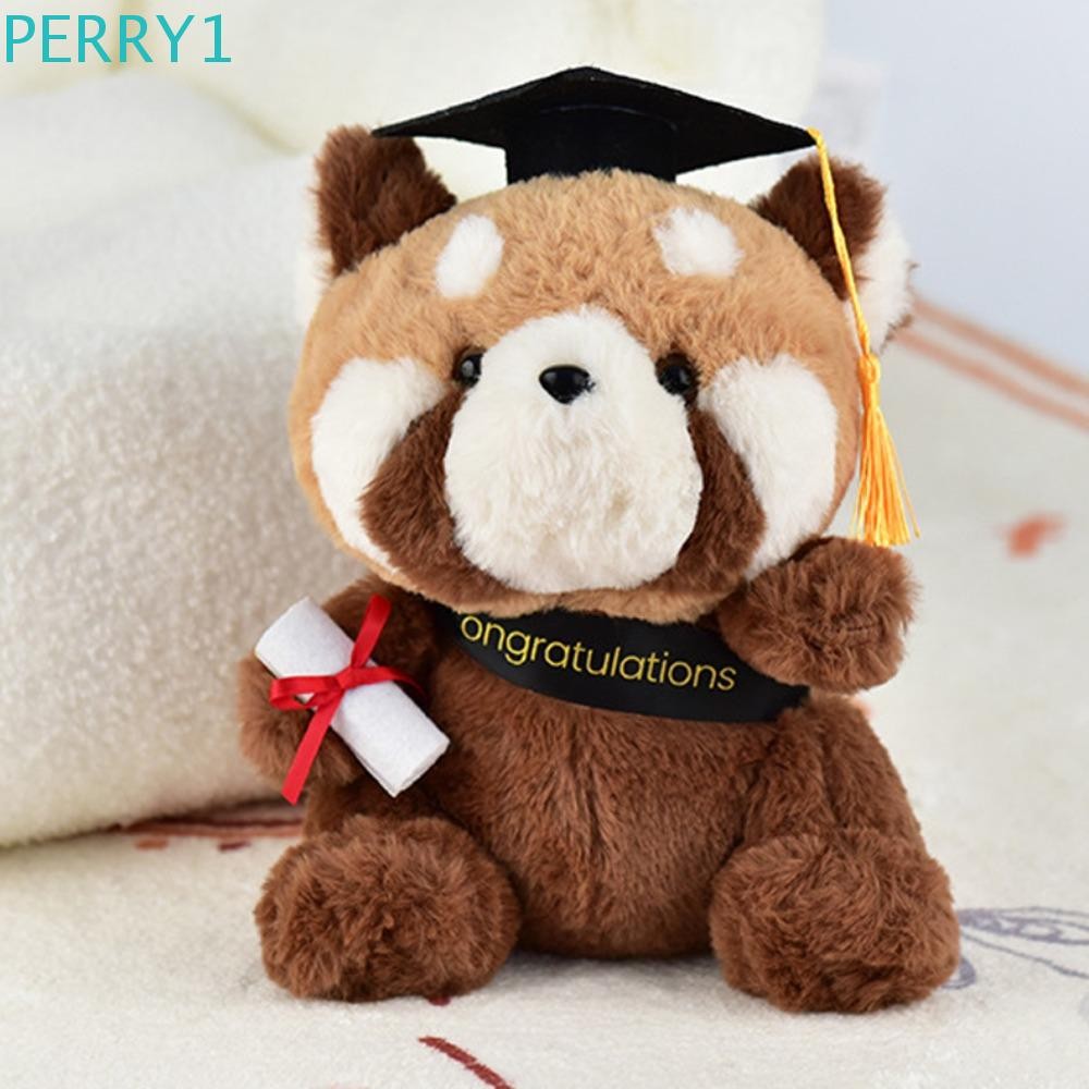 Perry Doctor Cap Raccoon Doll, Bachelor Bear ของเล่นตุ๊กตา, ตุ๊กตา ...