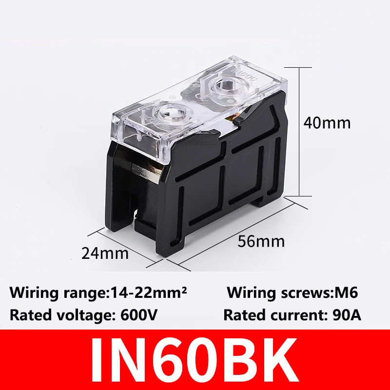 DIN Rail Terminal BLOCK IN20BK 600V 2/3 PIN 30A/60A ขั้วต่อไฟฟ้าแยกสูง ...