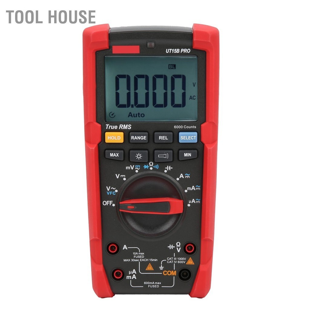 Tool House UT15B PRO มัลติมิเตอร์แบบดิจิตอลมือถือ True RMS ช่างไฟฟ้า ...