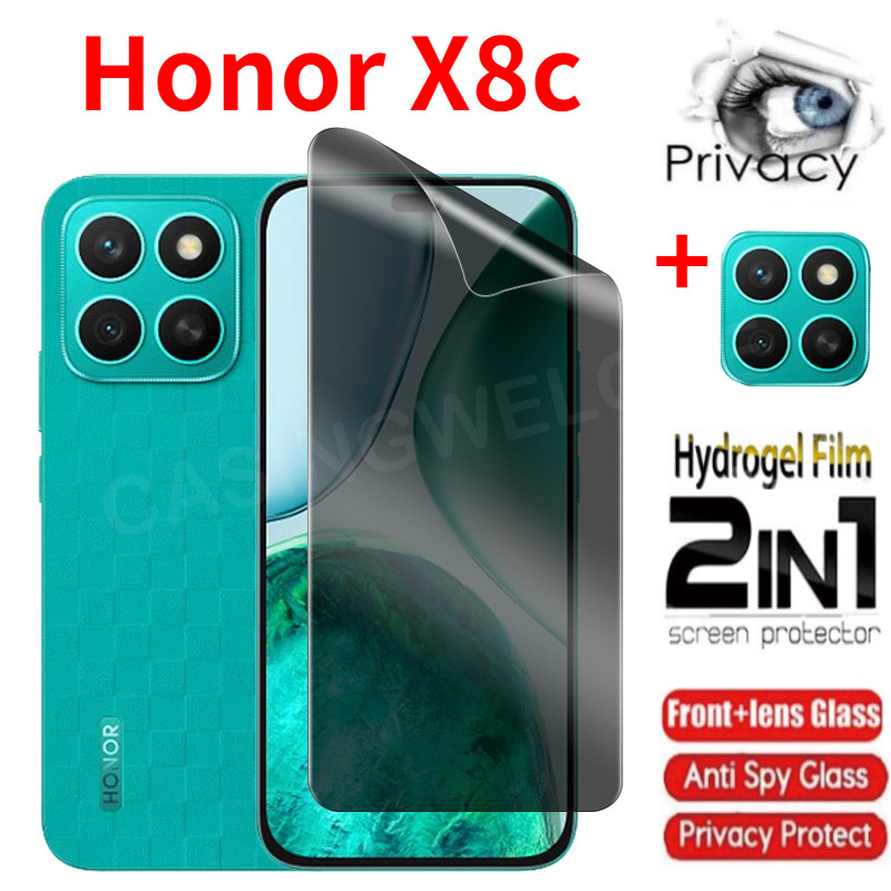 2 Pellicole Privacy In Vetro Temperato Per Honor 400 Lite E X8c | Anti-spia 28° E Durezza 9H