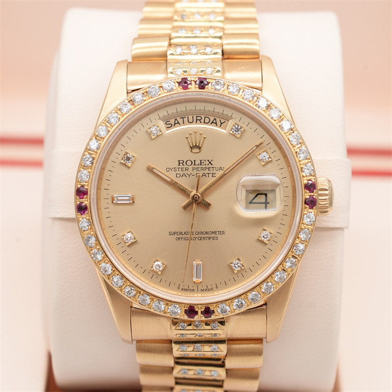 Rolex Weekly Diary Mechanical Gold Daikin Labor Classic Champagne ...