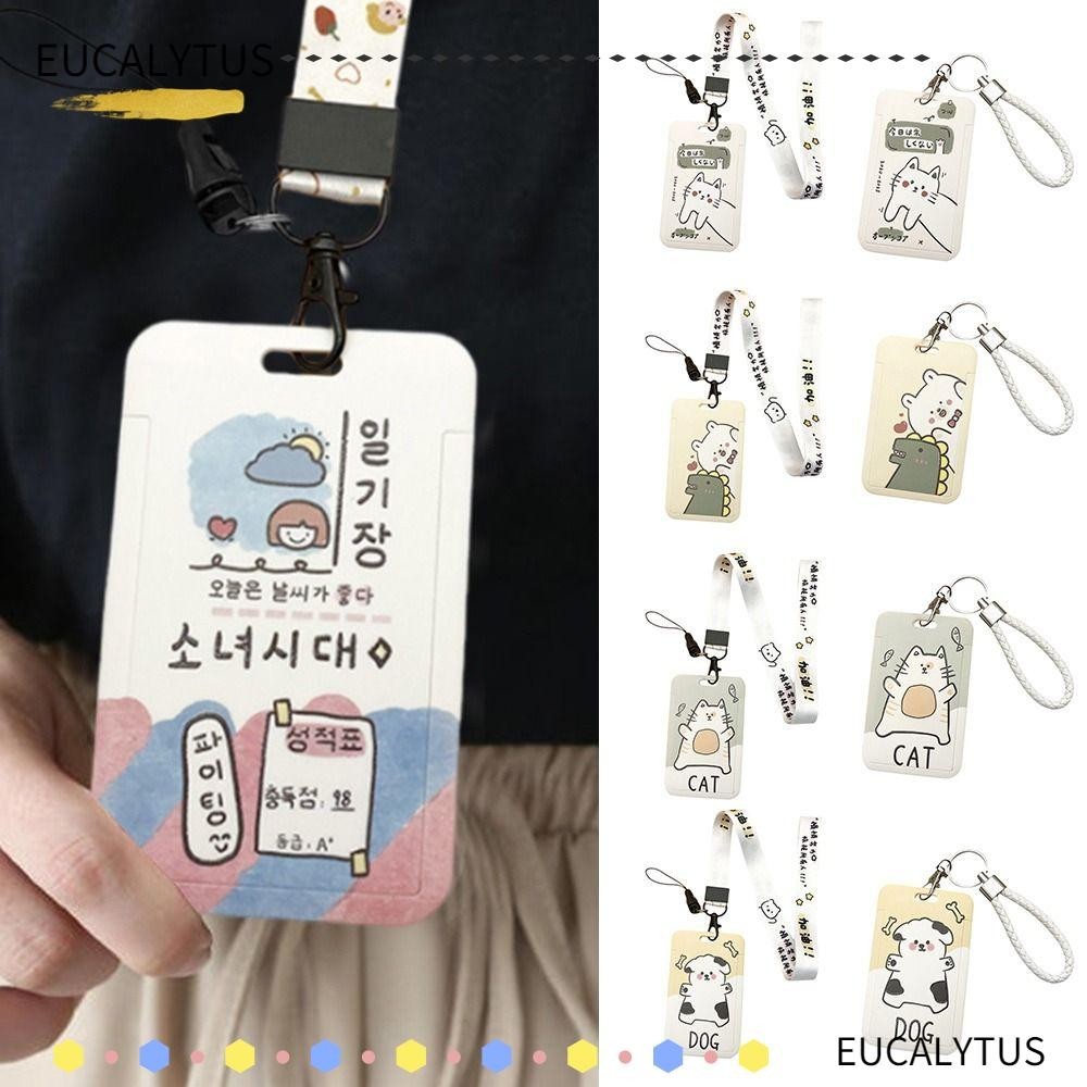 Eutus Card Cover, Card Holder Long Rope Card Sleeve, Bus ID Holders ...