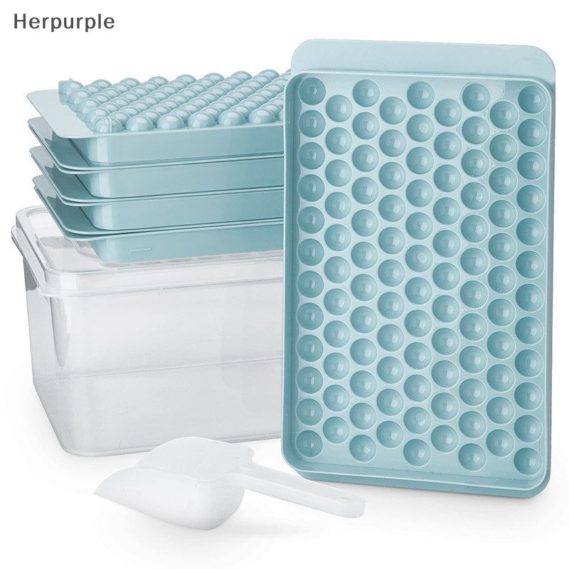 Herpurple Mini Ice Cube ถาดอัพเกรด Ice Ball Maker แม ่ พิมพ ์ Tiny