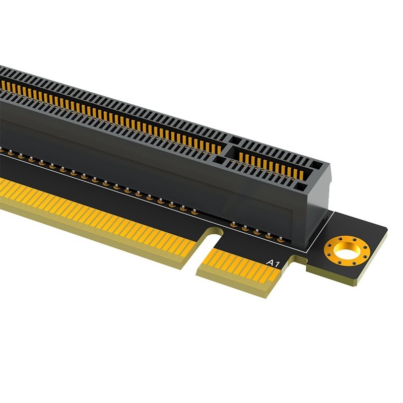 【chuanhaigg01 】PCI-E 16x 3.0 90 องศาย้อนกลับชายหญิง Riser Card PCIE ...