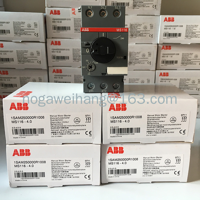 Abb เบรกเกอร์ป้องกันมอเตอร์ MS132 2.5-4A 6.3A 10A 42A (เดิมใหม่ ...