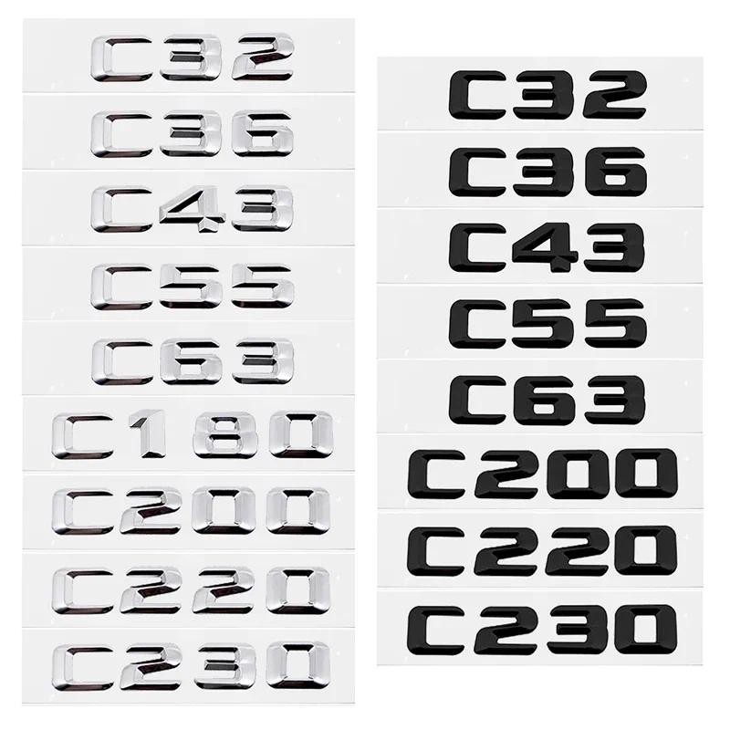 3D รถหางสติกเกอร์ป้ายสําหรับ Mercedes Benz C Class C32 C36 C43 C55 C63 ...