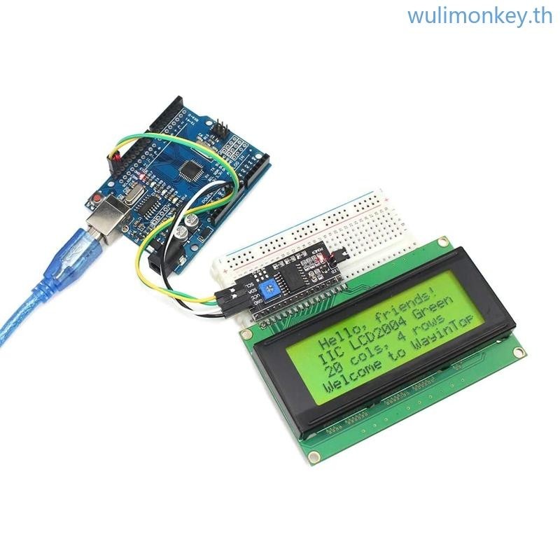 Wu LCD2004 LCD 2004 โมดูลหน้าจอสีเขียวสีฟ้า 20x4 ตัวอักษรจอแสดงผล LCD ...