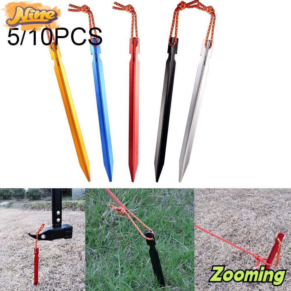 Zooming 5/10 ชิ้น 18 ซม.เต็นท์ Peg Stakes Camping Ultralight แบบพกพา ...
