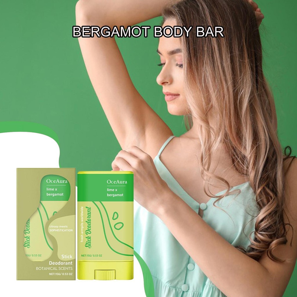Antiperspirant Armpit Odor Deodorizer Stick แบบพกพา Bergamot ...