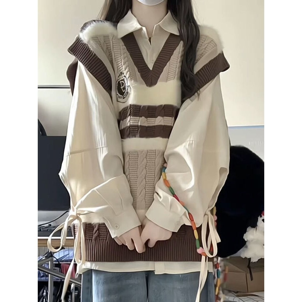 Review For Japanese Cute Sweater Suit Top + Bottom YV423