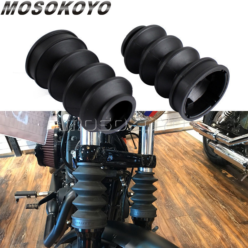 Fork Boots 39mm Rubber Fork Gaiters For Harley Sportster XL883
