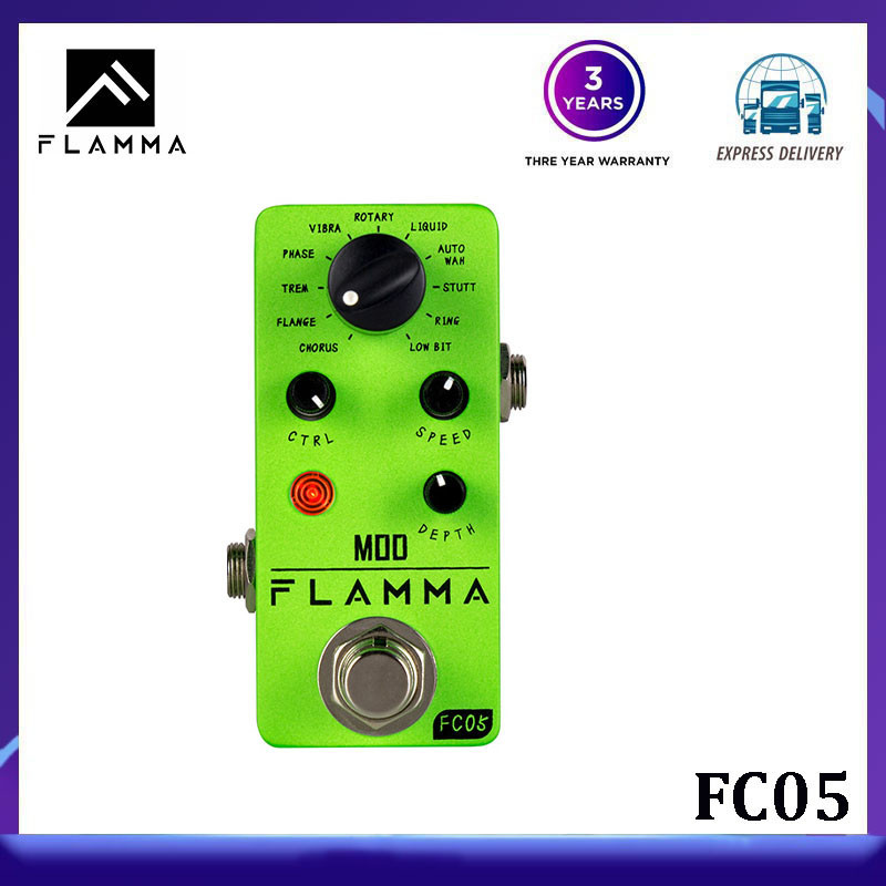 ( ในสต ็ อก )FLAMMA FC05 Modulation Multi Effects Pedal Mod กีตาร ์ ...