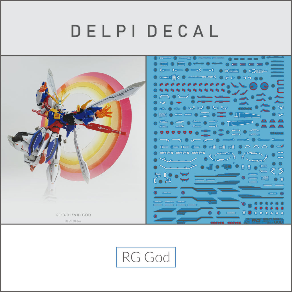 Delpi Water Decal (ดีคอลน้ำ) RG God Gundam | Shopee Thailand