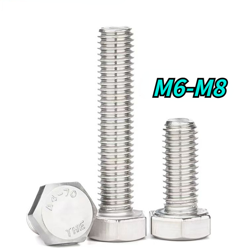 [ Hnk ] 316 สแตนเลสภายนอกสกรูหกเหลี ่ ยม Bolt สกรูขยายเกลียวเต ็ ม M6 ...