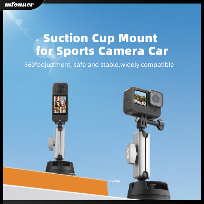 Action Camera Car Mount ถ ้ วยดูดกล ้ องผู ้ ถือรถลื ่ นอะแดปเตอร ์