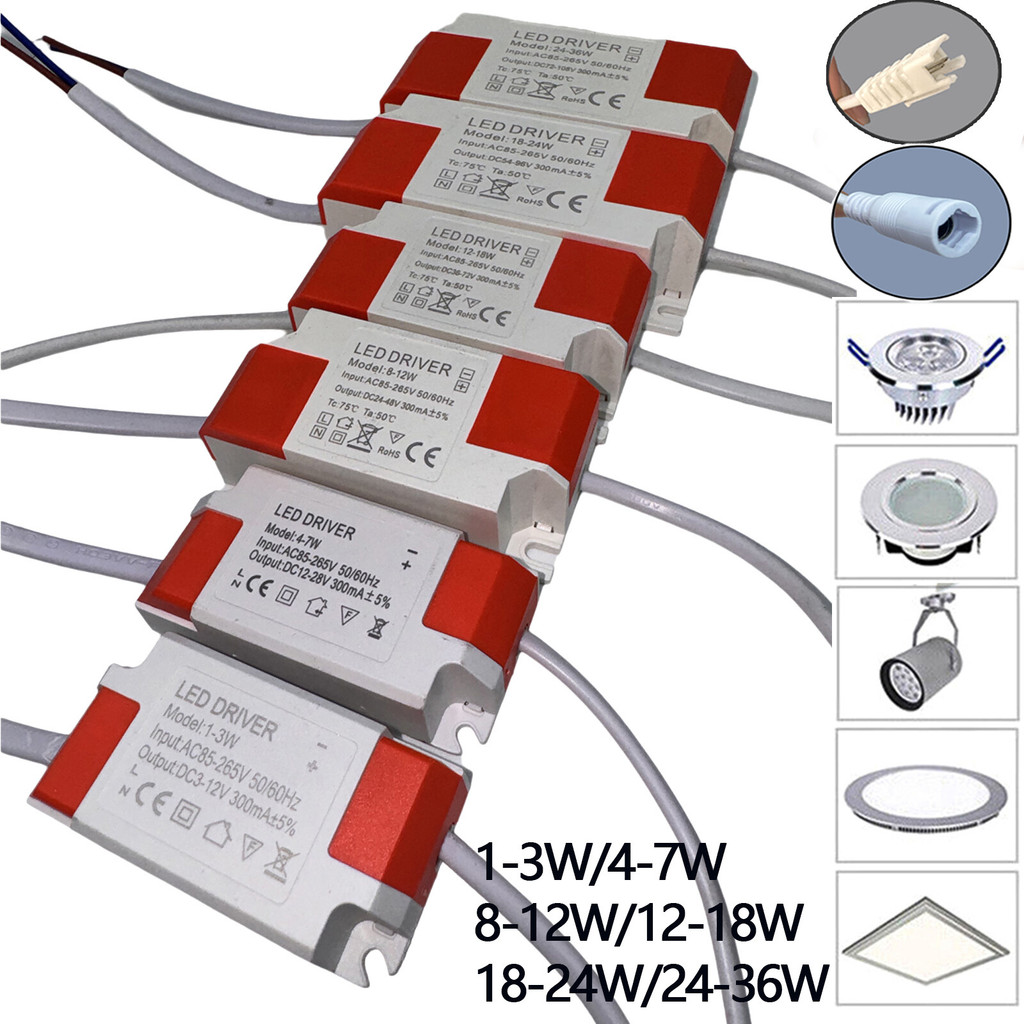 Ac85-265v Led Driver 1-3W 4-7W 8-12W 18-24W 24-36W แหล่งจ่ายไฟคงที่ ...