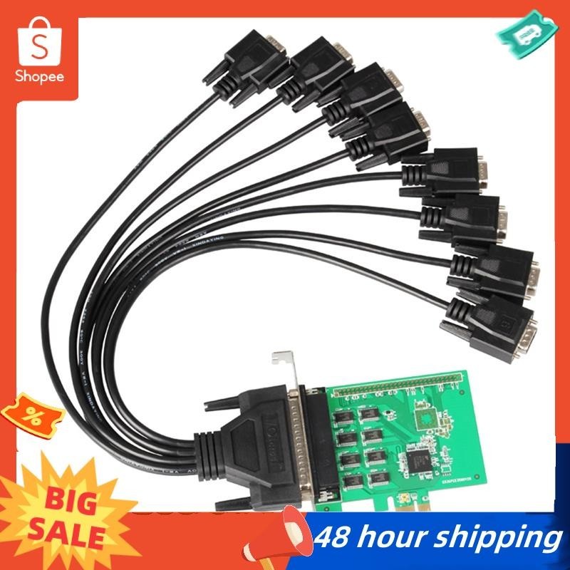 พร้อมส่ง ชิปเซ็ตการ์ดจอ PCIe เป็น 8 พอร์ต RS232 PCI-Express 921600 สาย ...