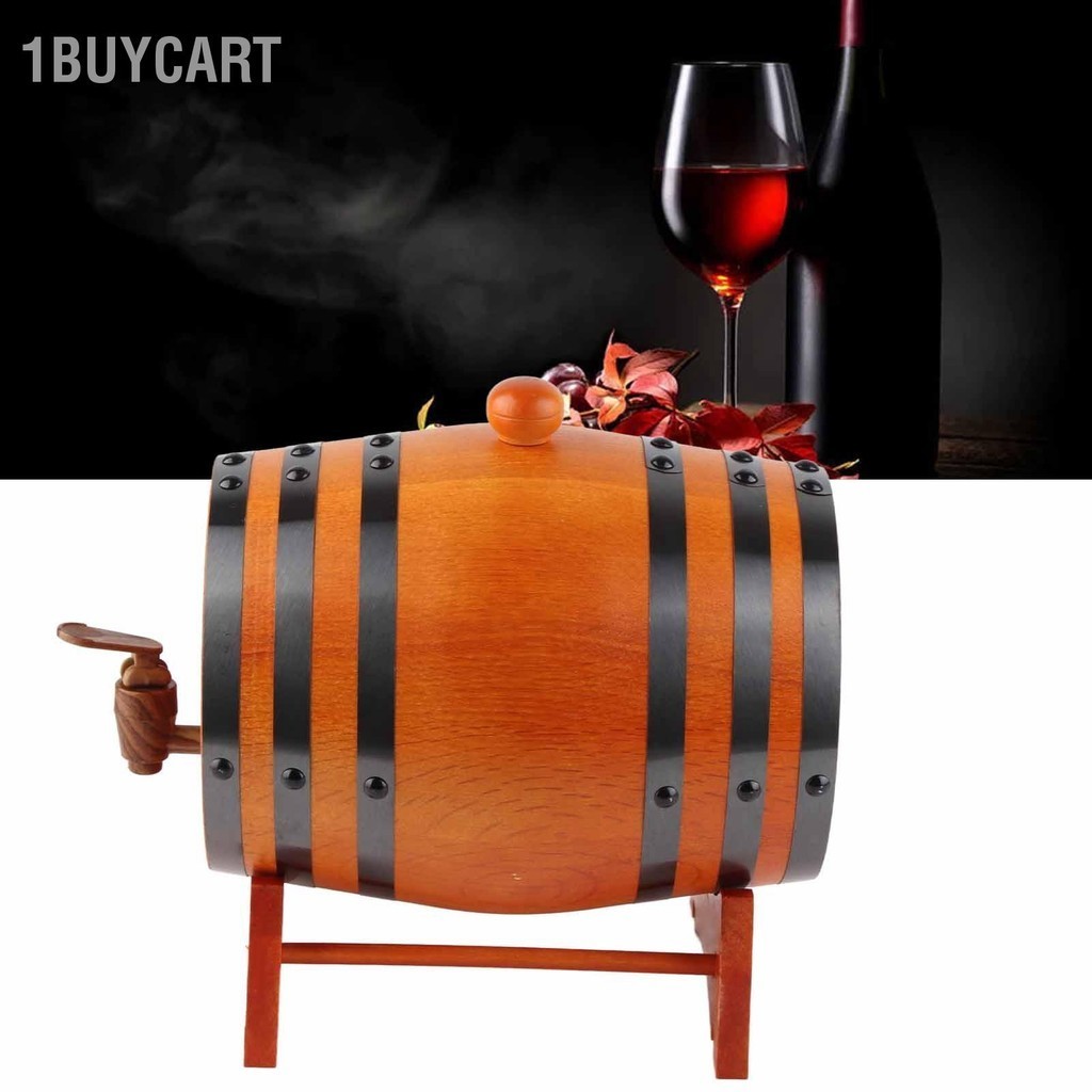 1Buycart 3L Wine Oak Barrels Vintage Barrel Wooden Beer for Bar ...