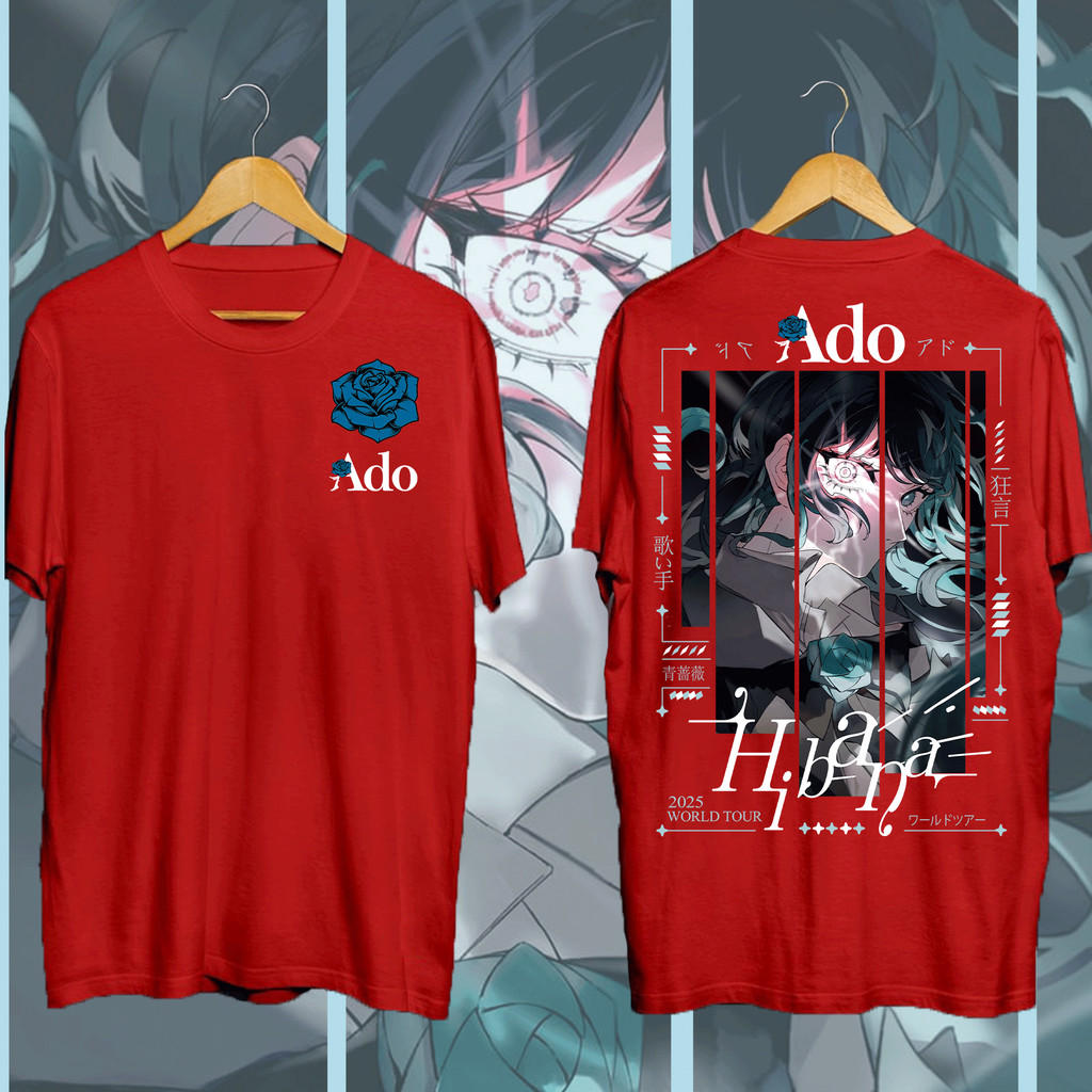 🌷สไตล์ใหม่ Ado - WORLD TOUR 2025 “Hibana” T-shirt เสื้อยืดคอกลมแขนสั้น ...