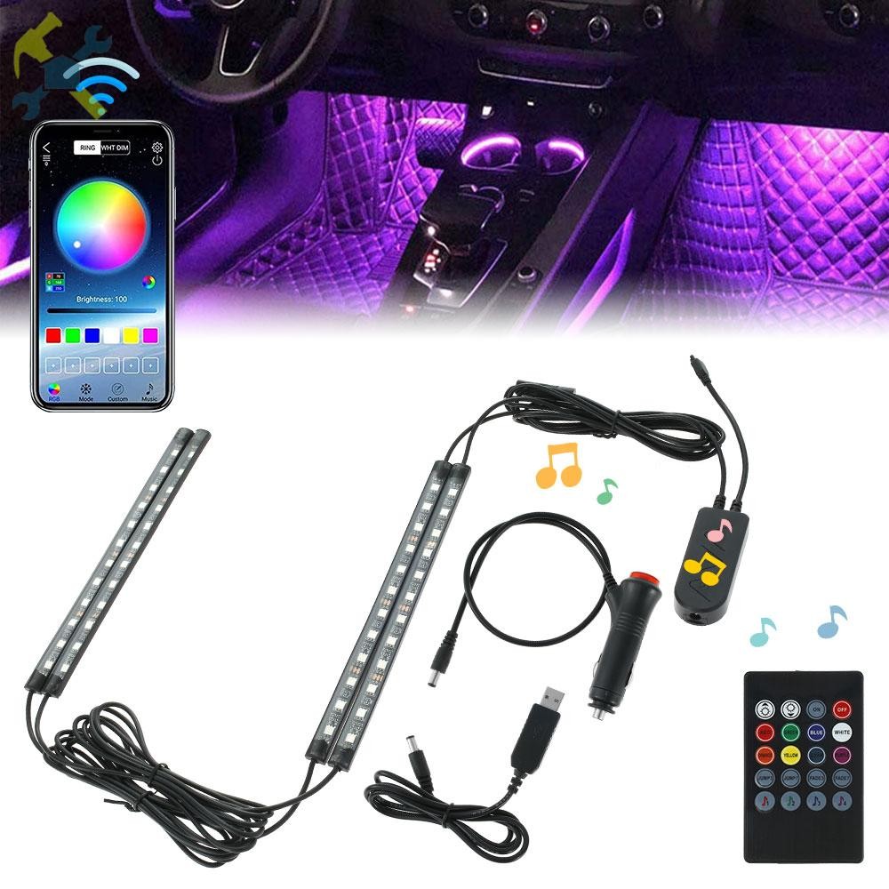 ไฟ LED Strip Footwell 48LEDs ไฟ LED Strip พร้อมเสียงฟังก์ชั่นที่ใช้งาน ...