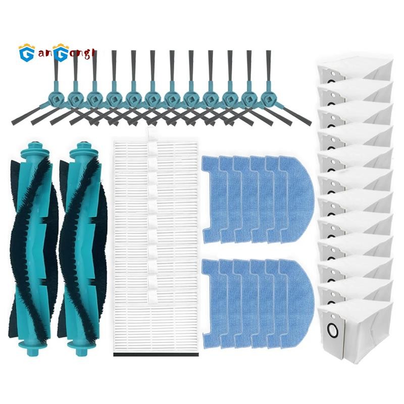 WIIYENA Parti di ricambio per Conga 2499 Ultra Home Advanced Robot aspirapolvere, accessori spazzola principale, spazzola laterale, filtro, panno, sacchetti per la polvere (set B