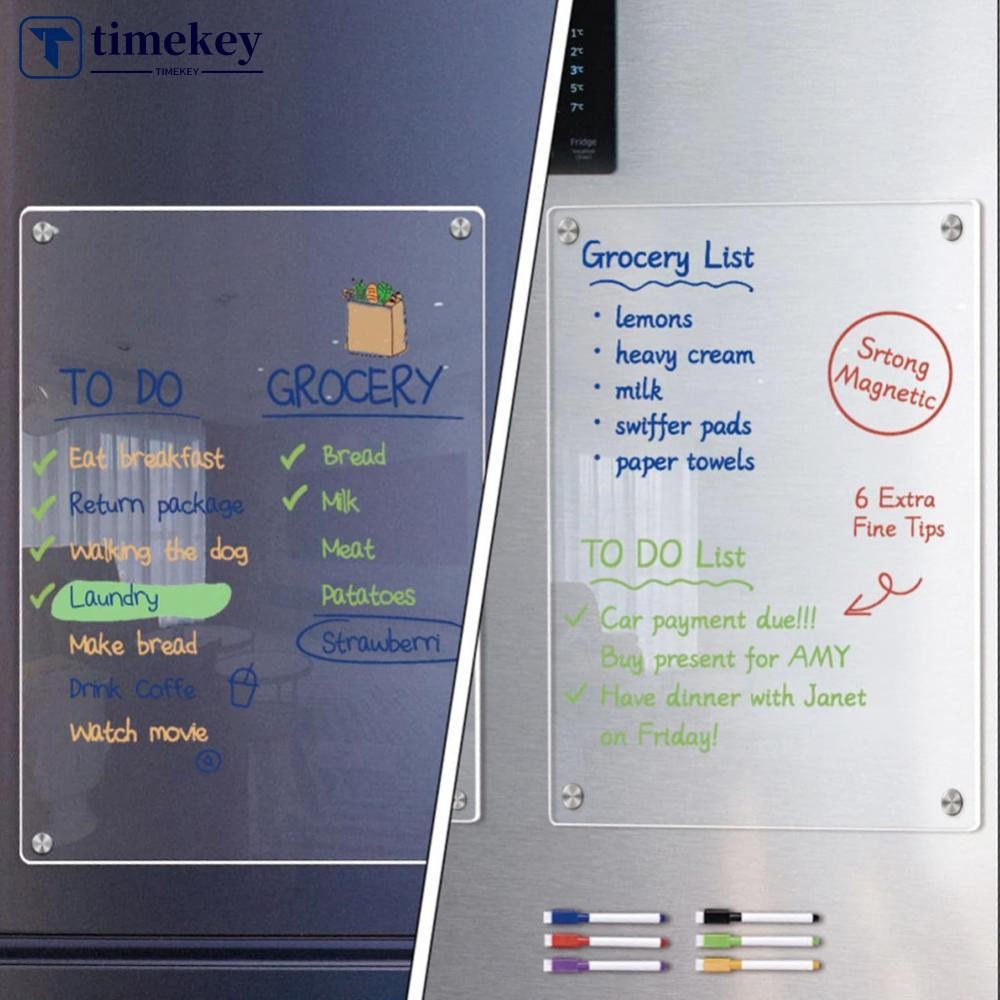 TME Magnetic Transparent Acrylic Week Plan ข้อความบอร์ดตู้เย็นปฏิทิน ...