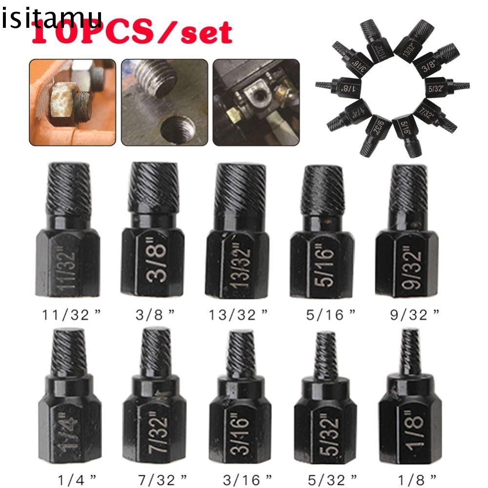 Isitaft 10 ชิ้น Bolt Extractor, สกรู Bolt Stud Slip ฟันสกรู Extractor ...