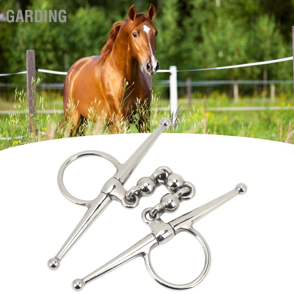 Garding 135 มม. สแตนเลสสตีลม้าปากบิตม้าปากขี่ Full Cheek Snaffle Bit ...