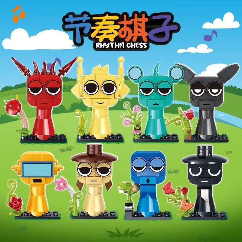 ใหม่ 8 ชิ้น/เซ็ต Sprunki Incredibox Sprunki Building Block ของเล่น ...