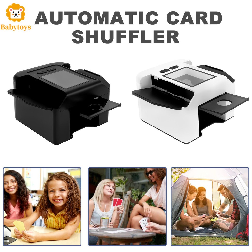 การ์ดอัตโนมัติ Shuffler ไฟฟ้าแบบพกพา Shruffler USB ชาร์จโป๊กเกอร์ ...