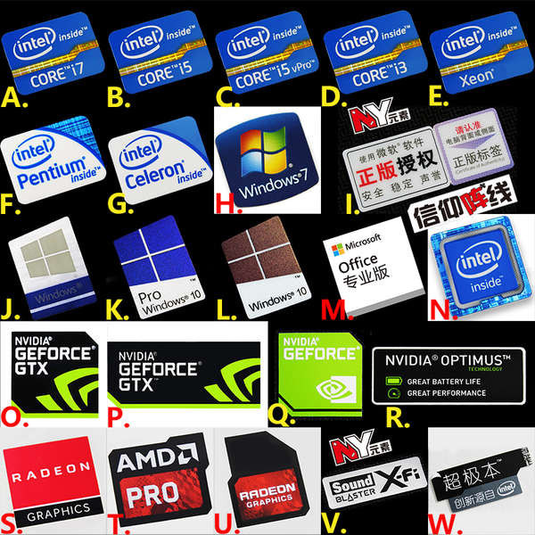 สติกเกอร์ฉลาก CPU สําหรับติดแล็ปท็อป core 2 3 Generation core i3 i5 i7 ...